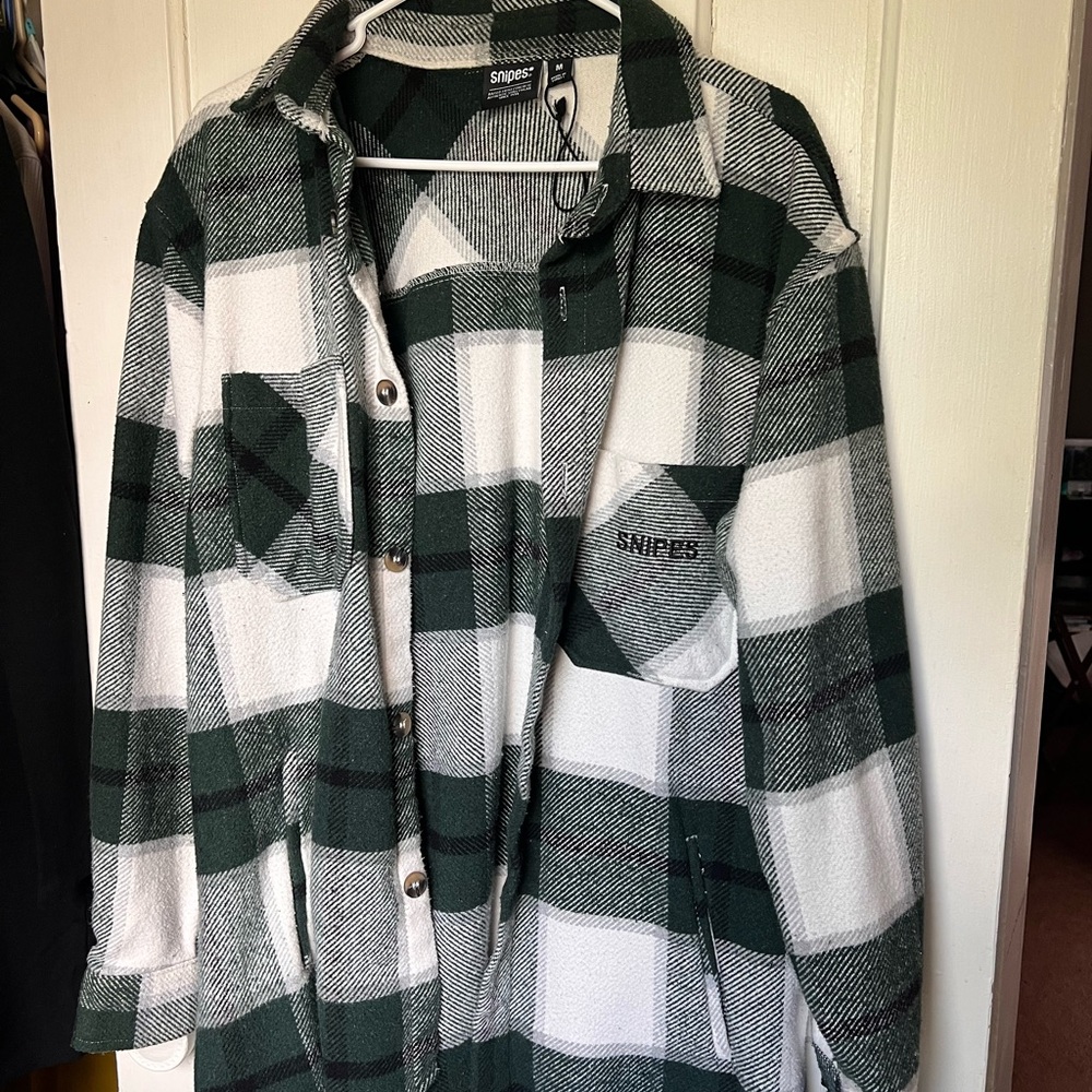 Snipes Green and White Plaid Jacket